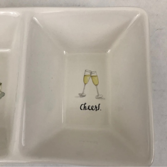 ⚡️Home⚡️ Rae Dunn Double Tray Love Cheers Marriage New Wedding - Picture 3 of 6